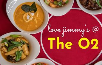 A selection of asian cuisine available at Jimmy's The O2.